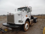 2012 KENWORTH T800 DAYCAB TRACTOR TRUCK, MISSING ENGINE, EATON 13 SPD, PTO,