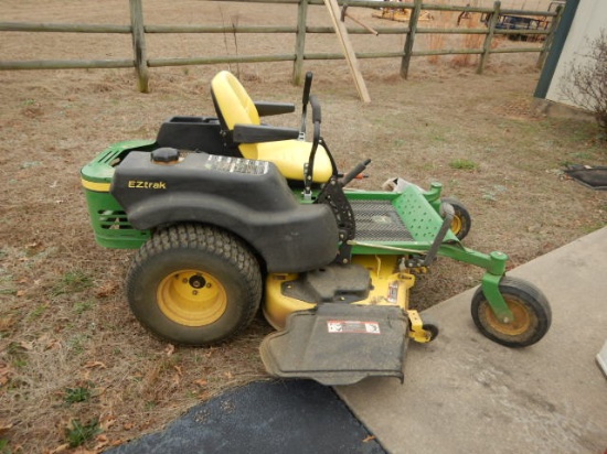 JOHN DEERE Z445 RIDING LAWN MOWER, 367.5+ hrs,  ZERO TURN, 54" CUT, KAWASAK