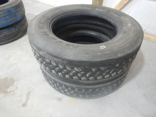 (2) BRIDGESTONE 285/75R24.5 TIRES