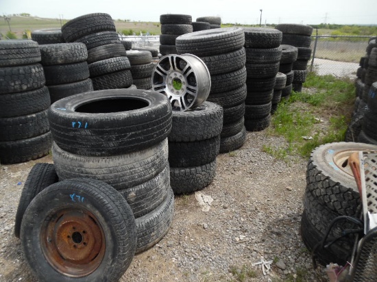 (70) LOT OF ASSORTED TIRES/WHEELS