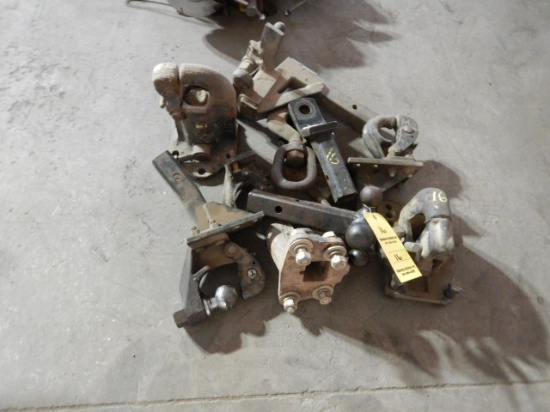 LOT OF PINTLE & BALL HITCHES W/MISC. ITEMS