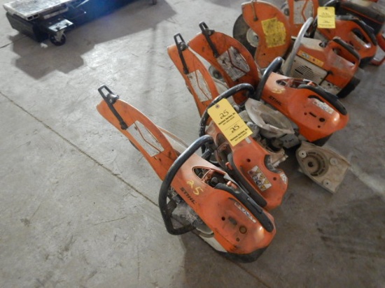 (3) STIHL CONCRETE SAWS  (NEEDS REPAIRS)