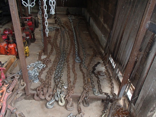 ALL CHAINS INSIDE FRONT WALL