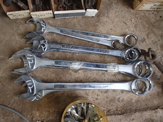 LOT WITH (NEW) WRENCHES, (10) LARGE AND BUCKET OF SMALL ONES