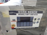 2021 STEELMAN 10FT-30D WORK BENCH,  (NEW) GREY, 10' W/ 30 DRAWERS, PACKED I