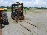 NISSAN 50 FORKLIFT,  6' FORKS, 2 STAGE MAST, DIESEL POWERED, ( SELLER STATE