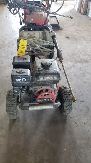 SIMPSON PRESSURE WASHER,  3000-PSI, GAS POWER