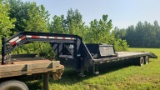 2005 PJ GOOSENECK TRAILER,  30' TOTAL LENGTH, 25' DECK W/5' DOVETAIL W/ RAM