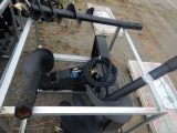 HYDRAULIC AUGER,  WITH (3) HEADS, FOR SKID STEER