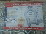 (38) SCREW PIN SHACKLES  (VARIOUS SIZES)