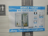 MOBILE TOILET,  2-STALL, WITH TOILET AND SINK
