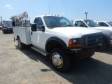 2000 FORD F-450 SERVICE TRUCK, 271,247+ mi,  V-10 GAS, AUTOMATIC, PS, AC, R