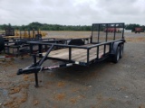 2021 HIGH COUNTRY UTILITY TRAILER,  16', TANDEM AXLE, SINGLE TIRE, FOLDING