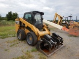 CATERPILLAR 246D SKID STEER, 4,865+ hrs  RUBBER TIRED, CAB, AC, AUXILIARY H
