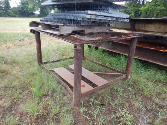 METAL WORK TABLE,  4' X 5'