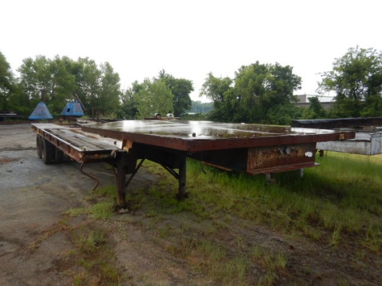 SHOPBUILT DROP DECK TRAILER,  36', TANDEM AXLE, SPRING RIDE, 8.25 X 20 TIRE