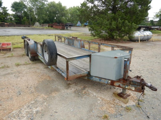 UTILITY TRAILER,  20' X 81", TANDEM AXLE, SINGLE TIRE, ELECTRIC BRAKES S# N