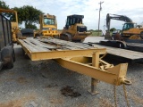 1991 BAME FLATBED TRAILER,  PINTLE HITCH, 22', TANDEM AXLE, SPRING RIDE, 18