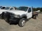 2005 FORD F-550 FLATBED TRUCK,  4 X 4, TURBO DIESEL, AUTOMATIC, PS, AC, REA