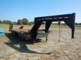 SHOPBUILT GOOSENECK TRAILER,  22', 5' DOVE TAIL, TANDEM AXLE, SPRING RIDE,