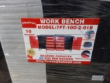 WORK BENCH TOOLBOX,  10-DRAWER AND 2-DOORS