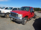 2004 FORD F350 CAB & CHASSIS, n/a  POWERSTROKE DIESEL, 6 SPEED, PS, AC,  **