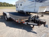 2013 TOWMASTER UTILITY TRAILER,  TILT TOP, 16', YANDEM AXLE, SINGLE TIRE S#