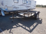 SHOPBUILT UTILITY TRAILER,  5' WIDE, 6' LONG, 2' DOVE, SINGLE AXLE, SINGLE