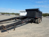 1997 SHOPBUILT PUP DUMP TRAILER,  12', MANUAL TARP, TANDEM AXLE, SPRING RID