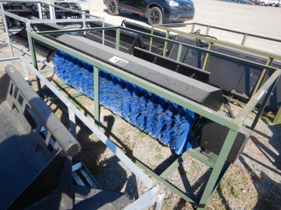 BROOM,  72", HYDRAULIC, FITS SKID STEER