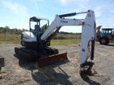 2013 BOBCAT E45 MINI EXCAVATOR, ~3,000+ hrs,  RUBBER TRACKS, HYD BLADE, NO