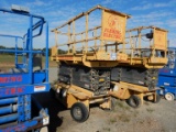 1997 GROVE SM3146E SCISSOR MANLIFT,  BATTERY POWERED,  24 VOLT, 25' PLATFOR