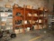METAL SHELVES WITH CONTENTS, CONTENTS OF WOODEN SHELVES, RINGS, TUBES, LINE