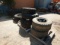 (7) MISCELLANEOUS TIRES AND WHEELS,  SOME SOLID 300 - 15, 300 - 15 NHS, 10.