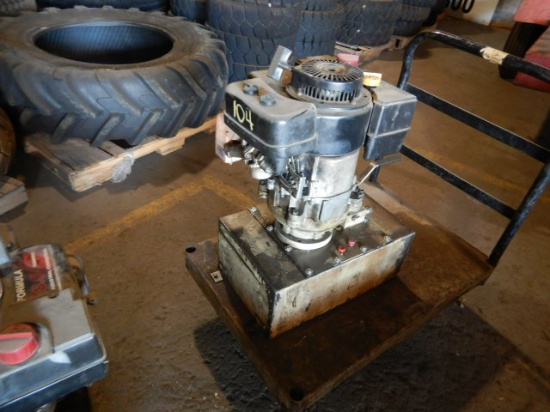 HYDRAULIC POWER PACK,  GAS POWERED, 8-HP, WITH CART
