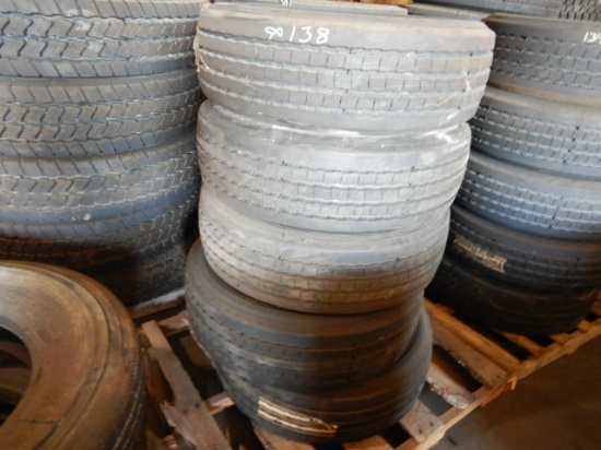 (5) 245/70R19.5 TIRES