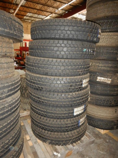 (8) 11R24.5 TIRES