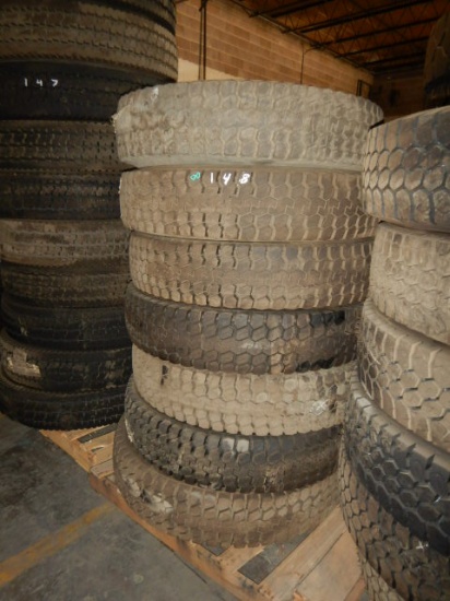 (7) 11R24.5 TIRES