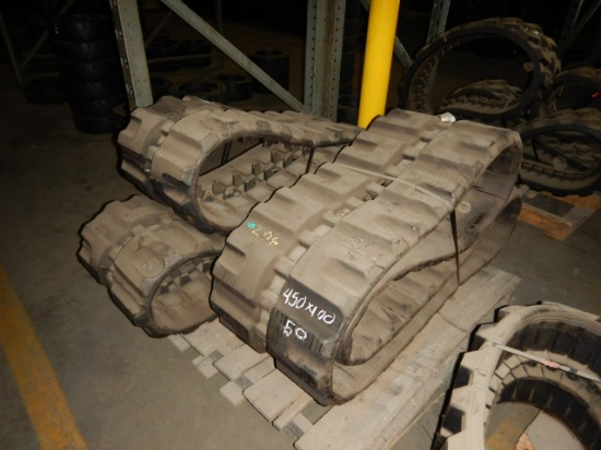 SET OF 450 X 100 X 50 RUBBER TRACKS