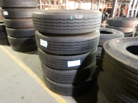 (5) 11R22.5 TIRES