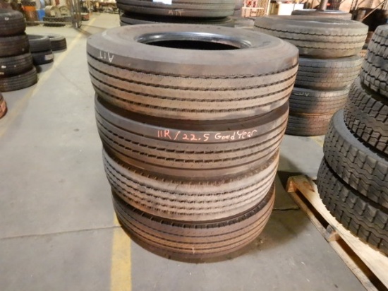 (4) 11R22.5 TIRES