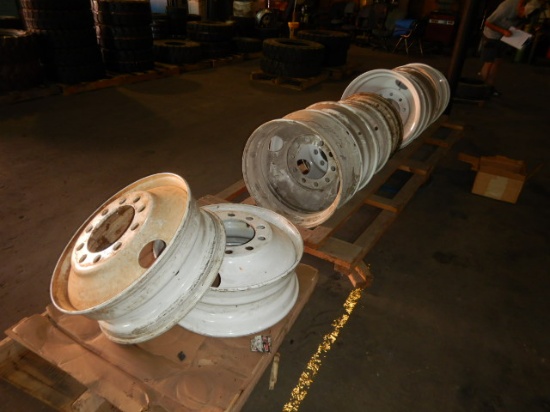(12) TRUCK WHEELS,  VARIOUS SIZES