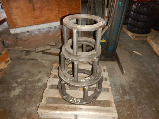 (3) PRESS CAGES  (9", 10" TOP - 12" BOTTOM, & MISCELLANEOUS)