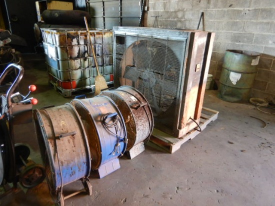 (4) SHOP FANS & (1) PROPANE BURNER