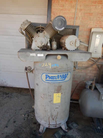 PNEUWAY C518V UPRIGHT AIR COMPRESSOR,  200-PSI, 5-HP 3-PHASE ELECTRIC MOTOR