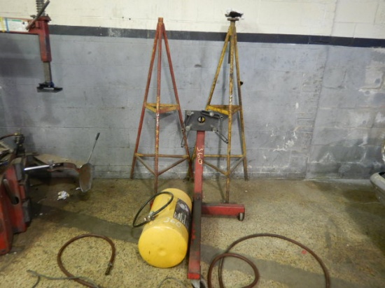 (2) STANDS, AIT TANK, ENGINE STAND