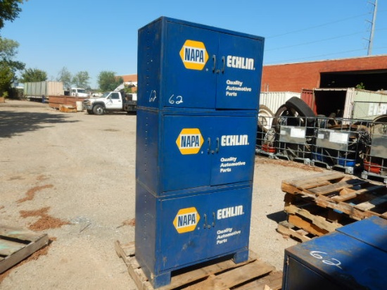 (1) 3 STACKING NAPA CABINETS, (2) NAPA 2-DOOR CABINETS