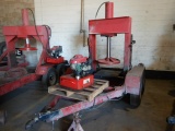 THEUBER MOBILE TIRE PRESSES,  TANDEM AXLE, SINGLE TIRE, GAS POWERED HYDRAULIC