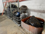 (4) BASKETS WITH CHUNKS, FOAM RINGS,  & MISCELLANEOUS