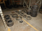 LOT OF SOLID TIRES,  22 X 7 X 16, 22 X 6 X 17-3/4, 16 X 5 X 10.5, & MISCELL